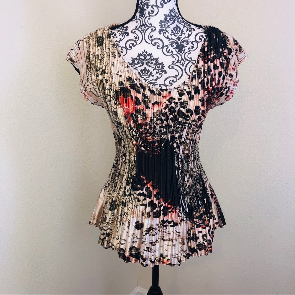 Pleated Peplum Top